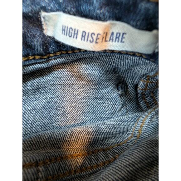 Wrangler High Rise Flare Bareback Jeans Patch Pocket Western Denim W31 L32 - Picture 5 of 7